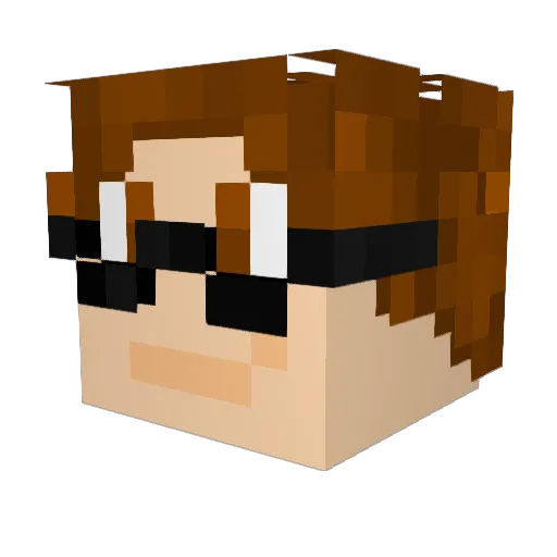 fnaffilmz Minecraft avatar head, 3D render