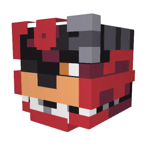 fnaffoxyiscool87 Minecraft avatar head, 3D render