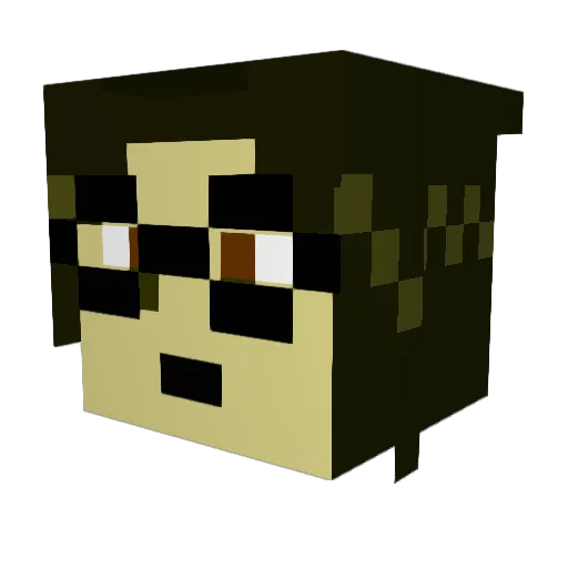 fncboy Minecraft avatar head, 3D render