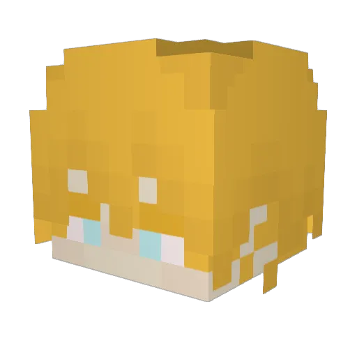 fndz Minecraft avatar head, 3D render