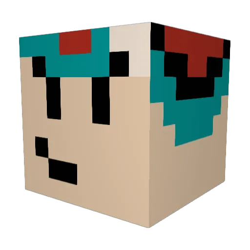 fnfplayer Minecraft avatar head, 3D render