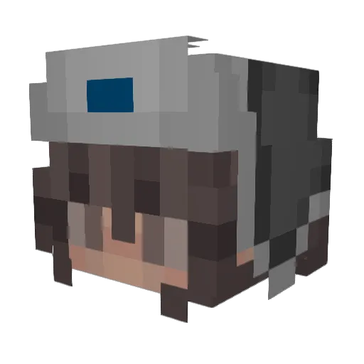 fnik_ Minecraft avatar head, 3D render