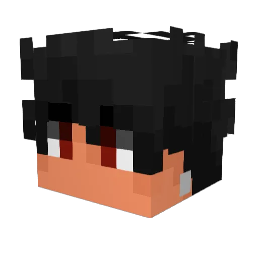 fnn7 Minecraft avatar head, 3D render