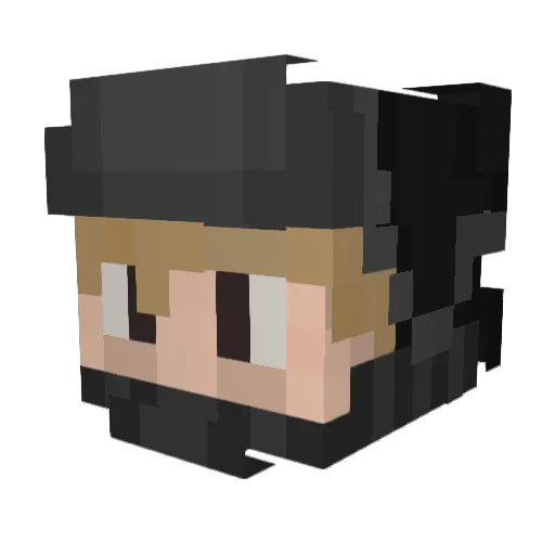 fnnv Minecraft avatar head, 3D render