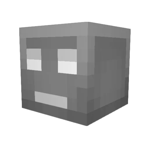fo0oo Minecraft avatar head, 3D render
