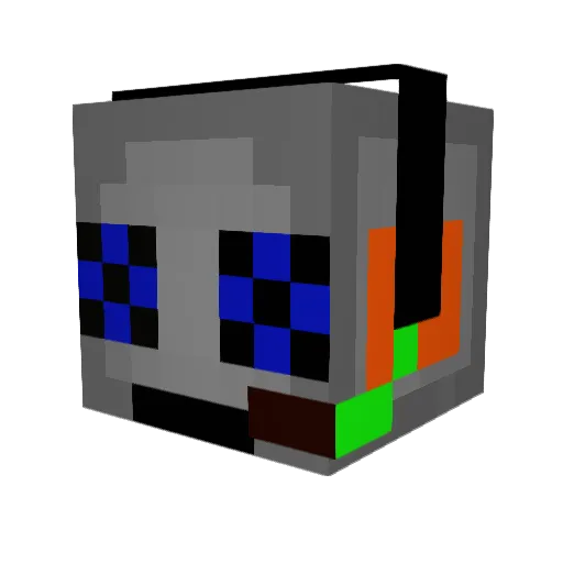 fobiland Minecraft avatar head, 3D render