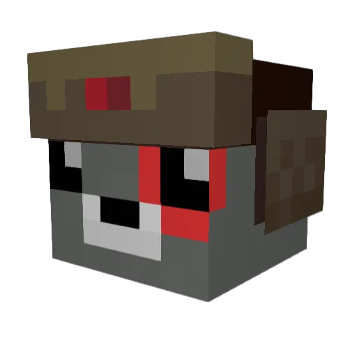 focaboy Minecraft avatar head, 3D render