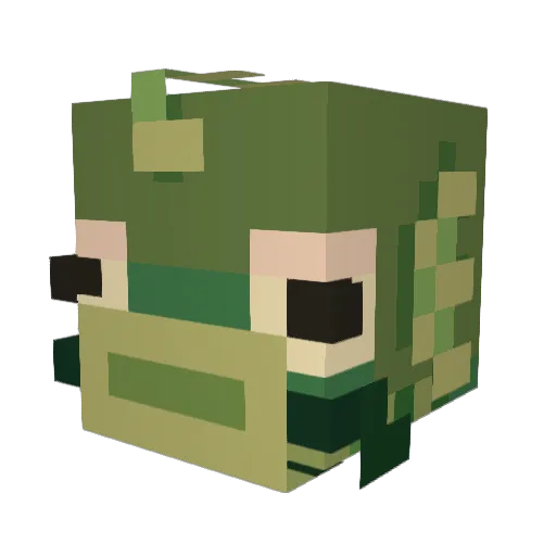 focacciabread Minecraft avatar head, 3D render