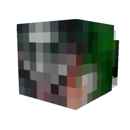 focalcash Minecraft avatar head, 3D render