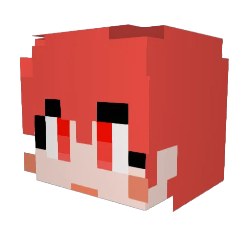 focha Minecraft avatar head, 3D render