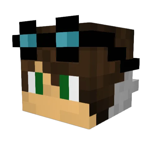 focus103 Minecraft avatar head, 3D render