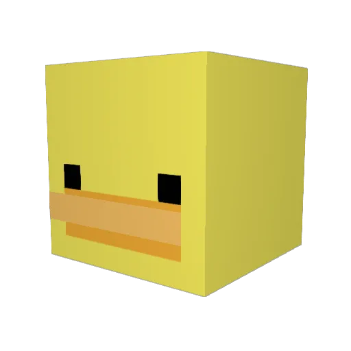focusedfrog Minecraft avatar head, 3D render
