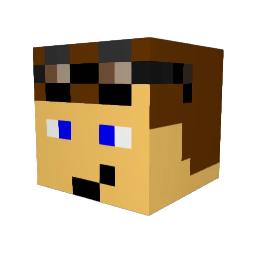 fodbold28 Minecraft avatar head, 3D render
