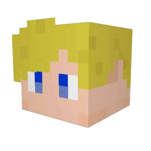 fofinoodle Minecraft avatar head, 3D render