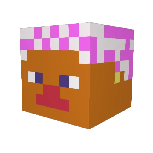 foggylace Minecraft avatar head, 3D render