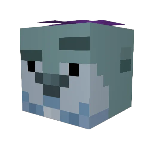 foggyrain Minecraft avatar head, 3D render