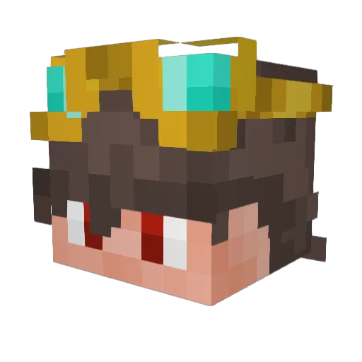 fogpuppy Minecraft avatar head, 3D render