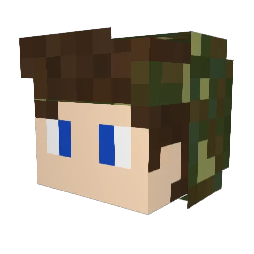 foiaball Minecraft avatar head, 3D render