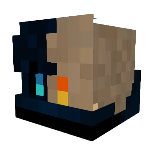 foilyminer Minecraft avatar head, 3D render