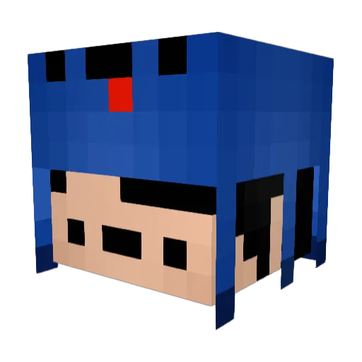 fok1z Minecraft avatar head, 3D render