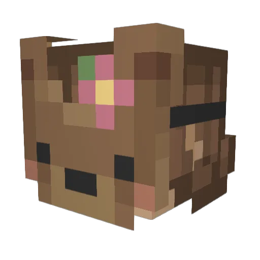 folgish Minecraft avatar head, 3D render