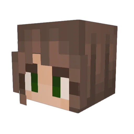 folicky Minecraft avatar head, 3D render