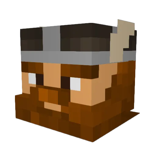 folkeart Minecraft avatar head, 3D render