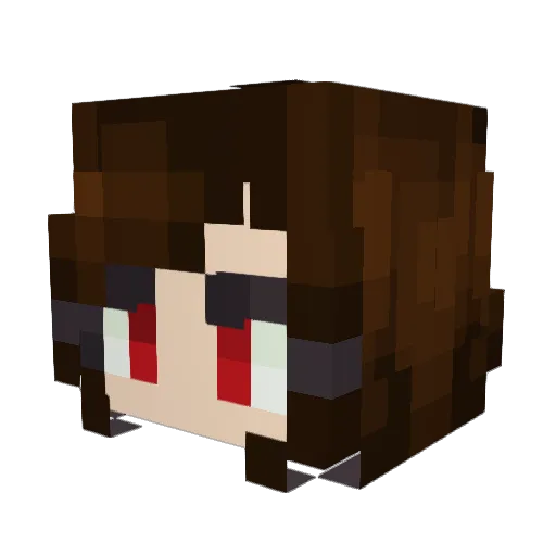 folklaur Minecraft avatar head, 3D render