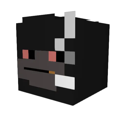 folkties6 Minecraft avatar head, 3D render