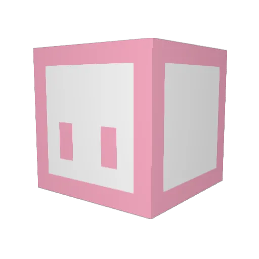 follewey Minecraft avatar head, 3D render