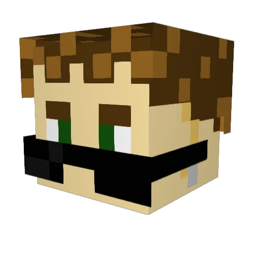 foloware Minecraft avatar head, 3D render