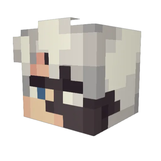 folzyoff Minecraft avatar head, 3D render