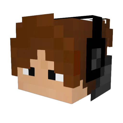 fommy2 Minecraft avatar head, 3D render