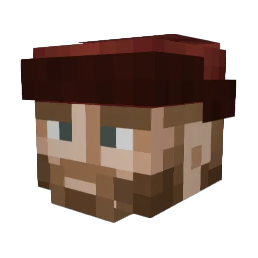 fomtanyl Minecraft avatar head, 3D render
