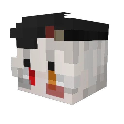 fondue_z Minecraft avatar head, 3D render