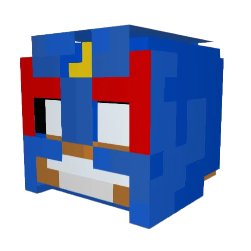 fonenga Minecraft avatar head, 3D render