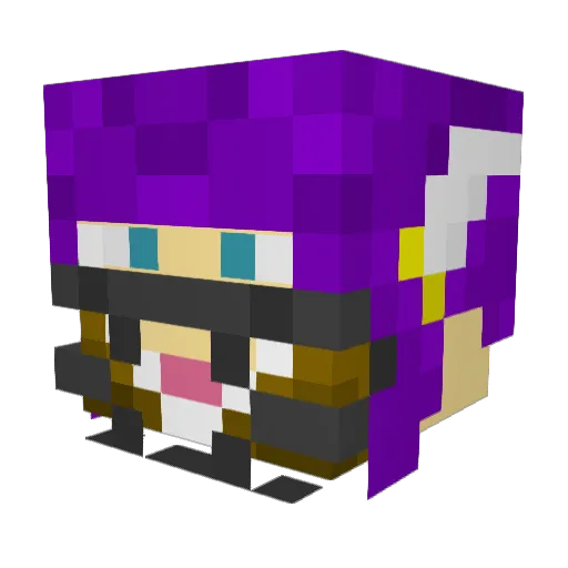 fontaineee Minecraft avatar head, 3D render