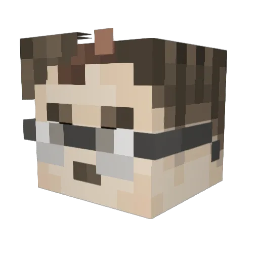 fonzlcicu Minecraft avatar head, 3D render