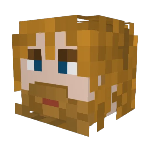 foobloom Minecraft avatar head, 3D render