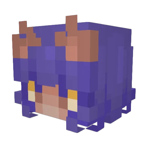 foobqr Minecraft avatar head, 3D render