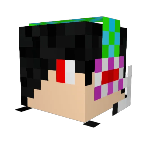food27 Minecraft avatar head, 3D render