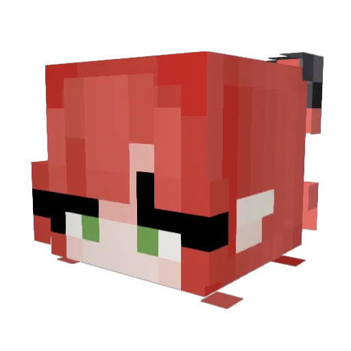 food_123 Minecraft avatar head, 3D render