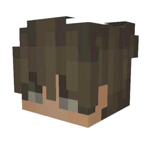 foodfight Minecraft avatar head, 3D render