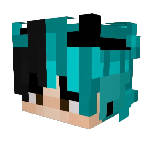 foofew Minecraft avatar head, 3D render