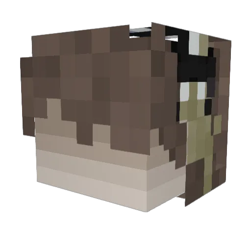 foolhalo Minecraft avatar head, 3D render