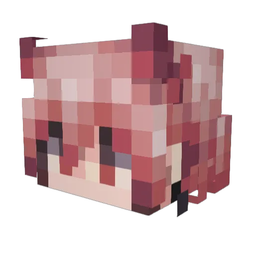 foolood Minecraft avatar head, 3D render