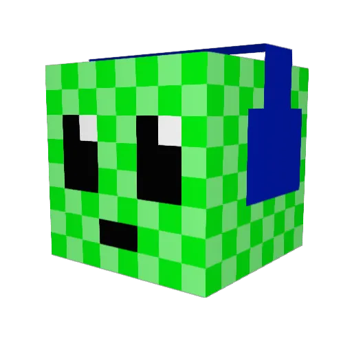 foombas Minecraft avatar head, 3D render
