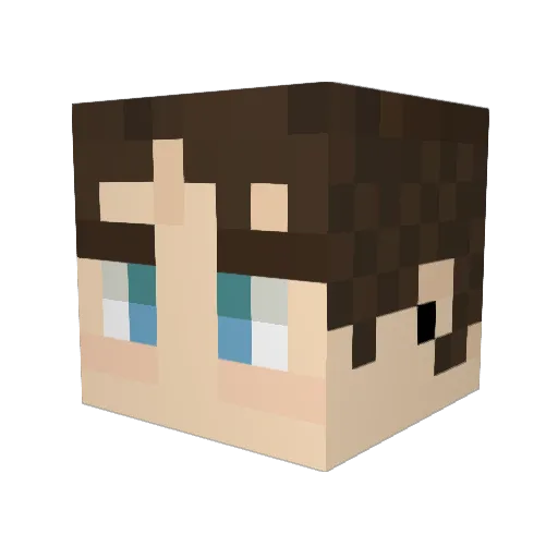footincco Minecraft avatar head, 3D render