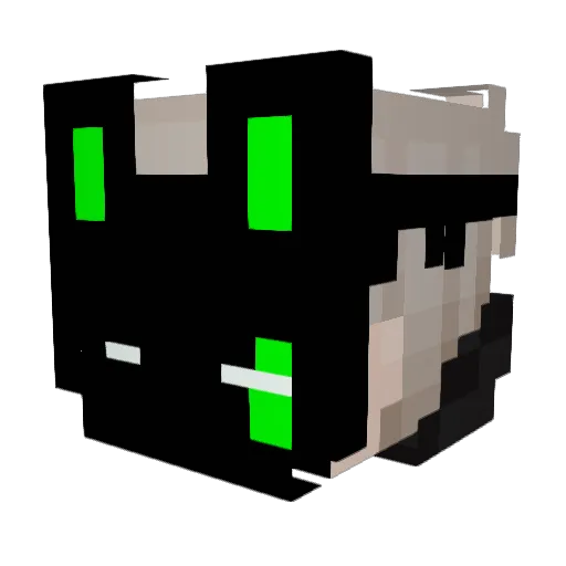 fooxing Minecraft avatar head, 3D render
