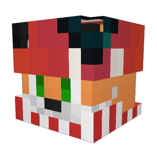 fooxiuus Minecraft avatar head, 3D render